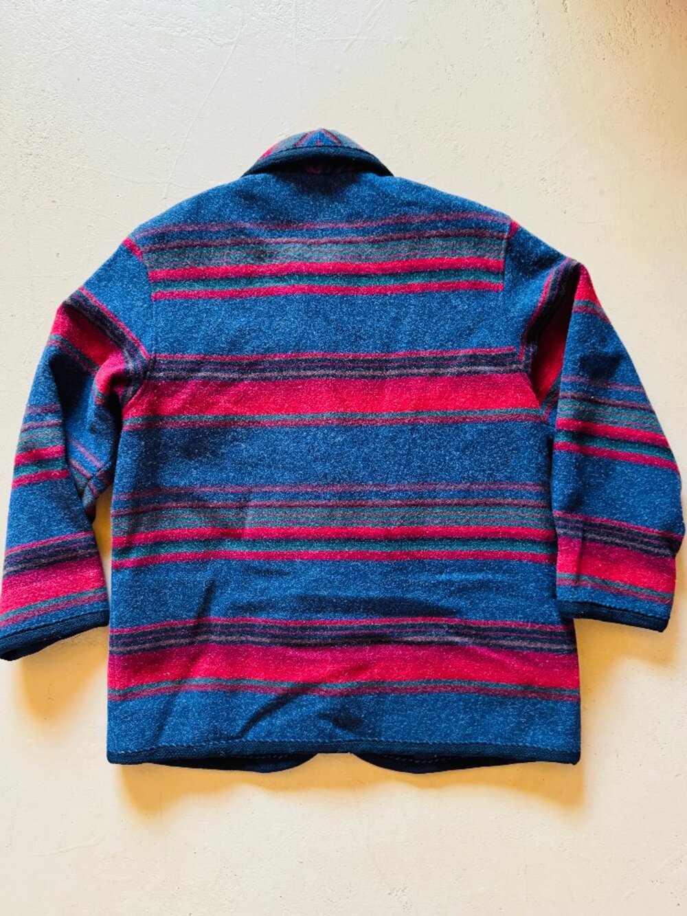 RARE Woolrich Wool Stripe Barn Field Chore Coat Jacket Large  EUC - Picture 2 of 7